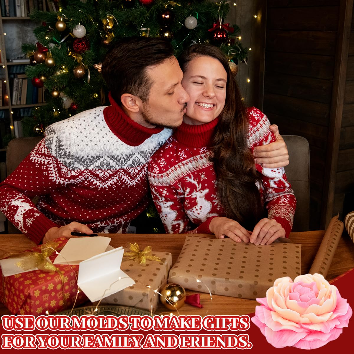 ZIBUYU 3D Flower Silicone Candle Molds for DIY Crafts and Soap Making | Non‑Stick Reusable Design