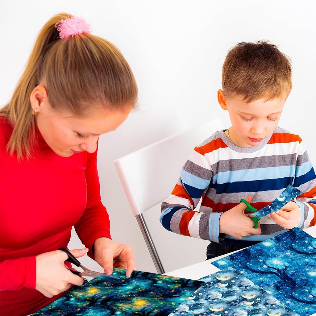 HASTHIP Scrapbook Paper for Journaling and Gift Wrapping featuring 24 6x6 in Galaxy Designs | Single-Sided 160gsm Cardstock