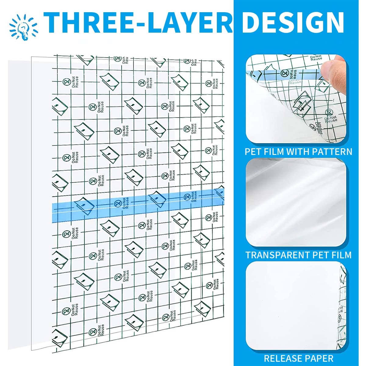 HANNEA Transparent Adhesive Bandage Dressing for Wound and Tattoo Care 50PCS 4.7x4.7Inch featuring Cuttable Traceless PU Film | Waterproof Protection for Skin and Pets