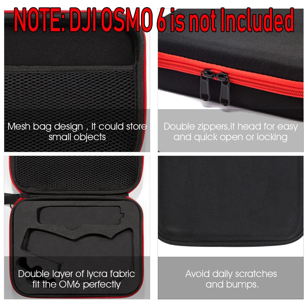 ZORBES Storage Bag for DJI Osmo Mobile 6, Hard Shell Portable Case Phone Stabilizer Carrying Case for DJI OM6-Handheld Smartphone Gimbal Stabilizer and Accessories (Only Case Not Include DJI product)