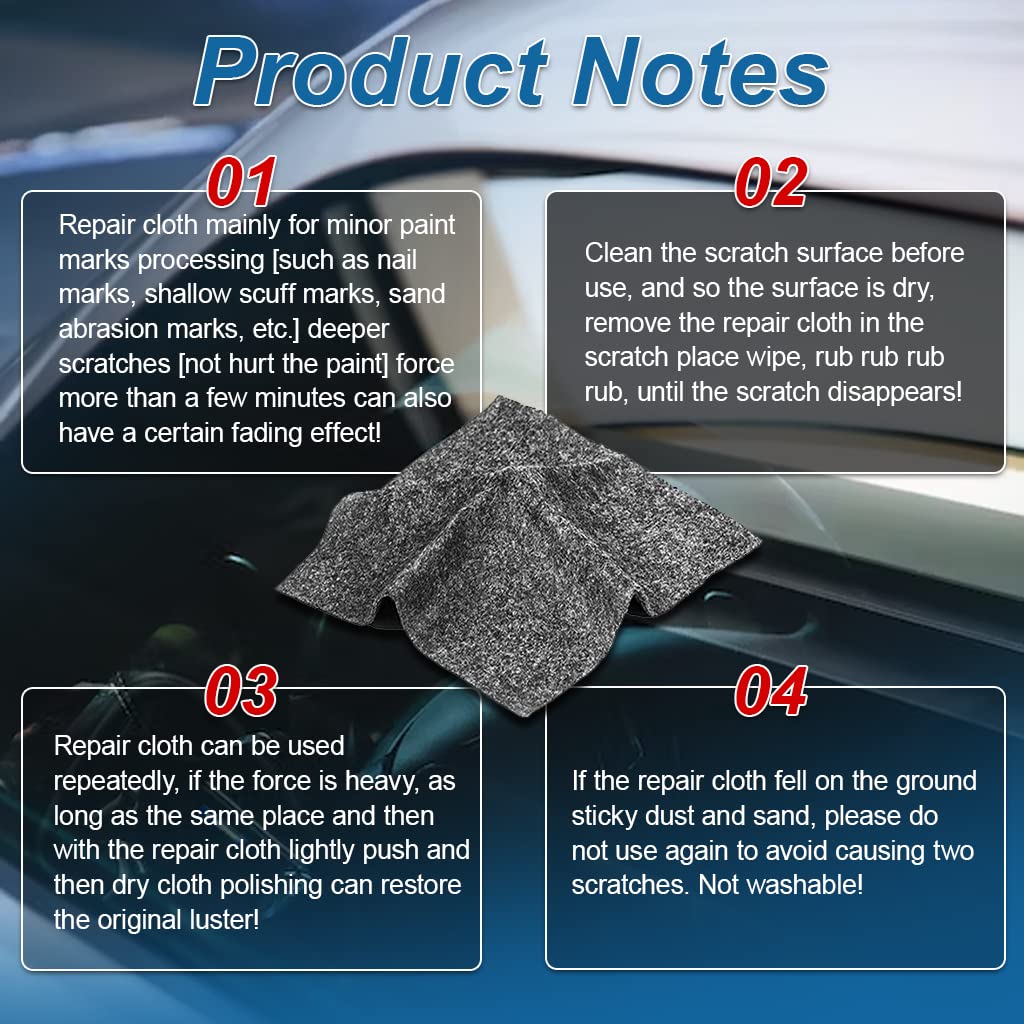 STHIRA Nano Sparkle Cloth for Car Scratch Repair with 3 Strips 20×10cm | Reusable Nano Fiber Towel