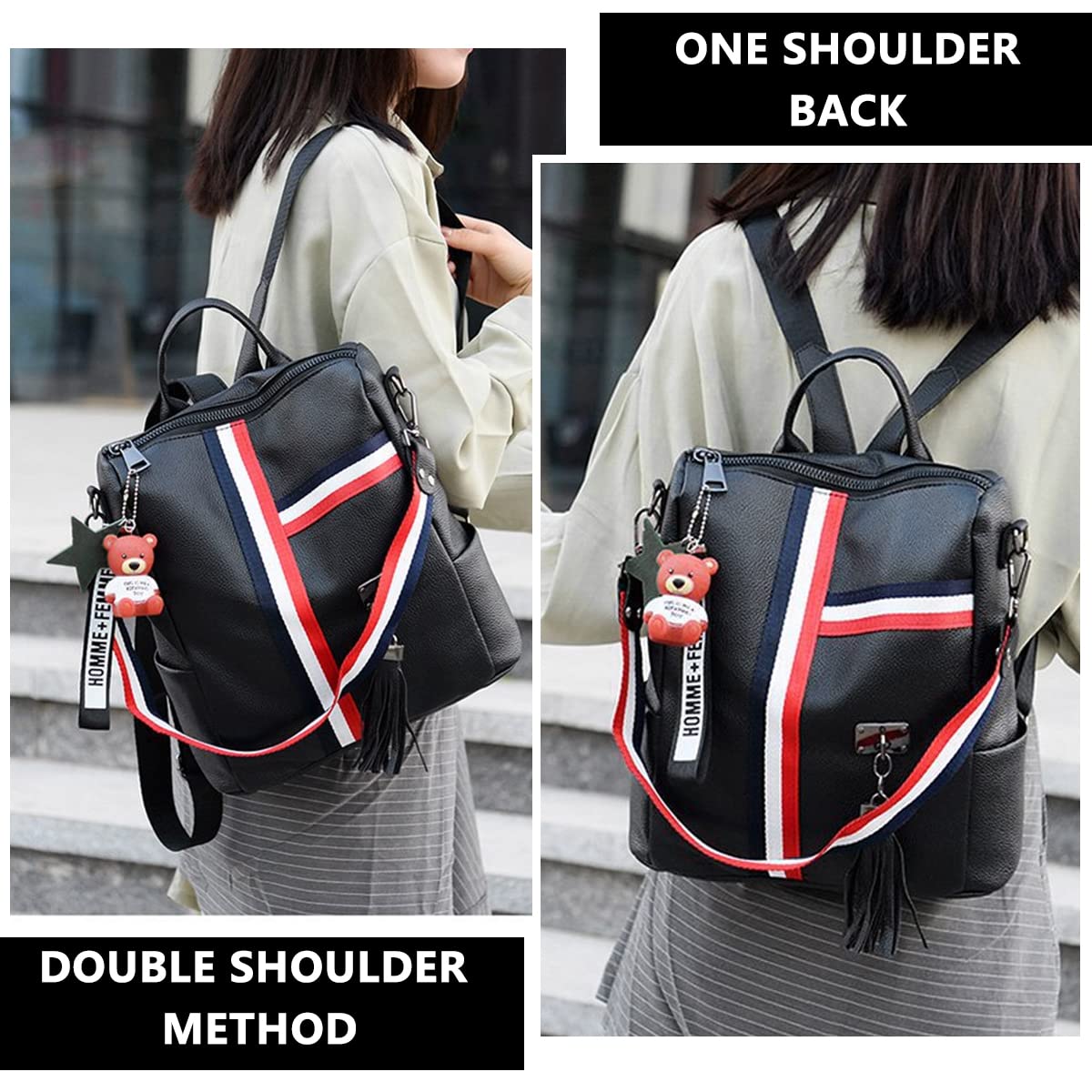 PALAY PU Leather Backpack for Travel and Daily Use with Back Zipper Pocket | 27×12×30 cm Soft Brown Bag for Women and Men