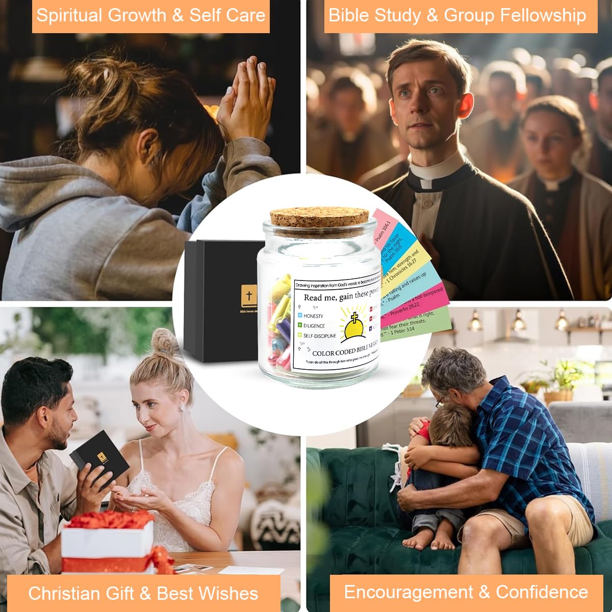 HASTHIP Motivational Messages Jar with 50+ Colorful Notes for Daily Inspiration and Gifting