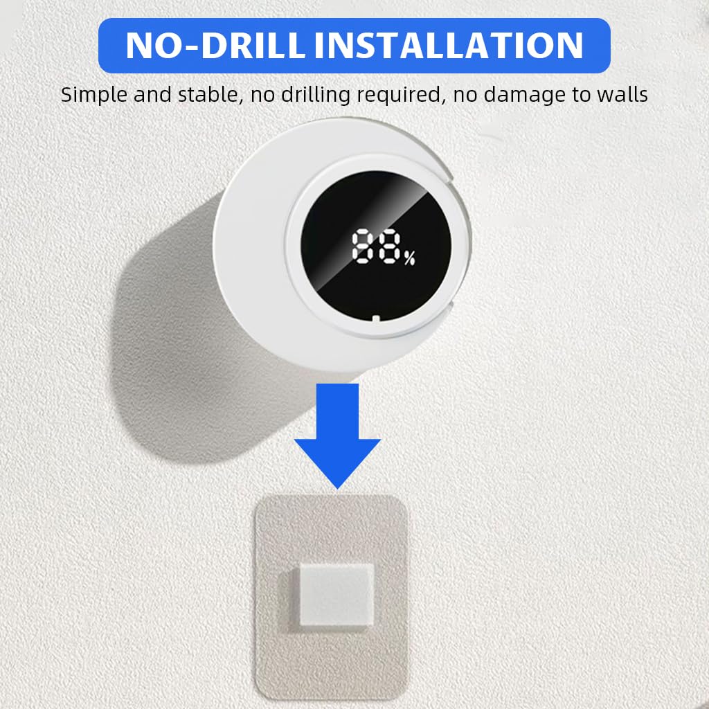 HASTHIP Toothbrush UV Sterilizer Holder with Dual Storage and LCD Display | Wall Mounted USB Rechargeable Organizer for Kids and Adults