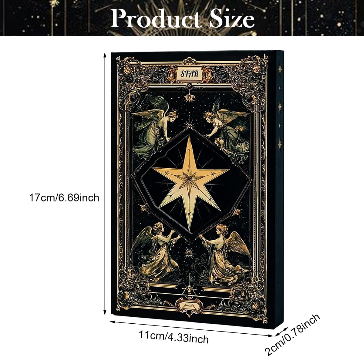 Zibuyu Tarot Notebook for Travel Journaling with 98 Lined Pages and Tri Fold Design | A5 Pocket Diary