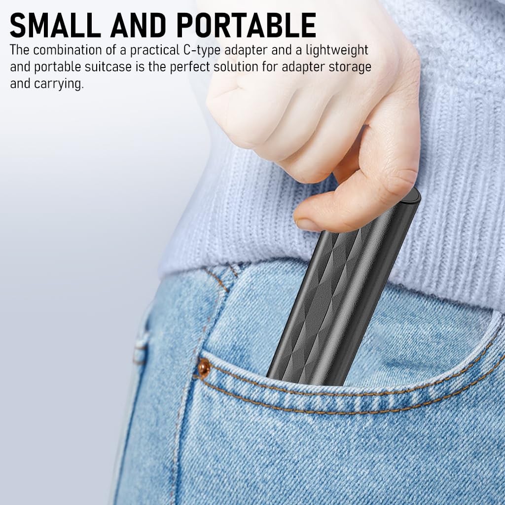 ZORBES Adapter Cable Kit for Travel with 60W Fast Charging featuring USB C Case | Universal Compatibility