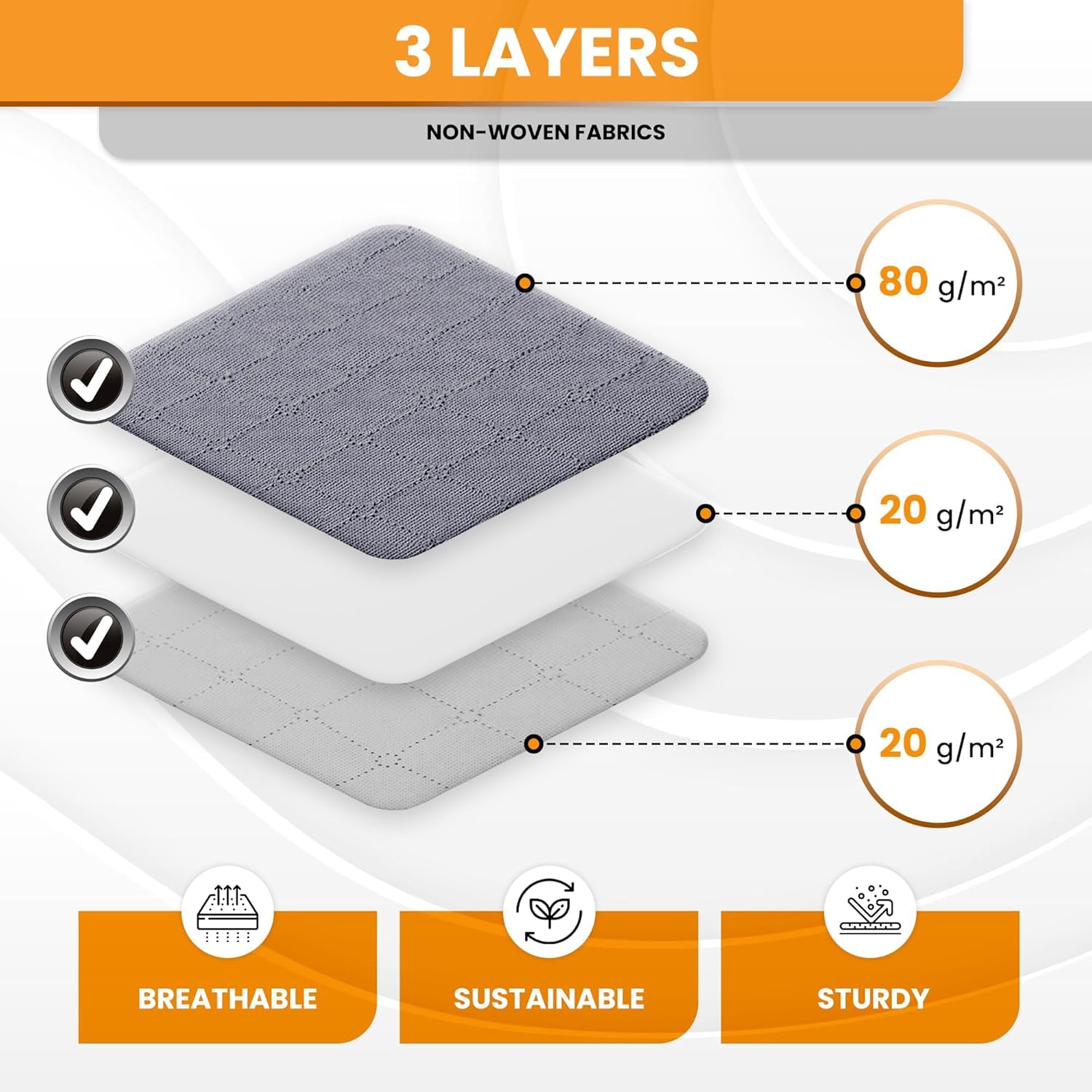HASTHIP Clothes Storage Bins for Closet Organization with Reinforced Handle and Clear Window | 3 Pack 60L Foldable Non Woven Fabric Containers