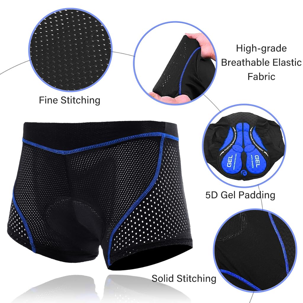 PROBEROS Men's Cycling Shorts for Outdoor Riding with 3D Padded Quick Dry Design | XL Size