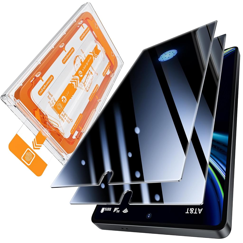 ZORBES® Compatible with Samsung S25U 2Pcs Screen Protectors HD Tempered Glass Screen Protectors Privacy Screen Protectors Anti-scratch Screen Protectors with  Screen Alignment Tool & Accessories Pack