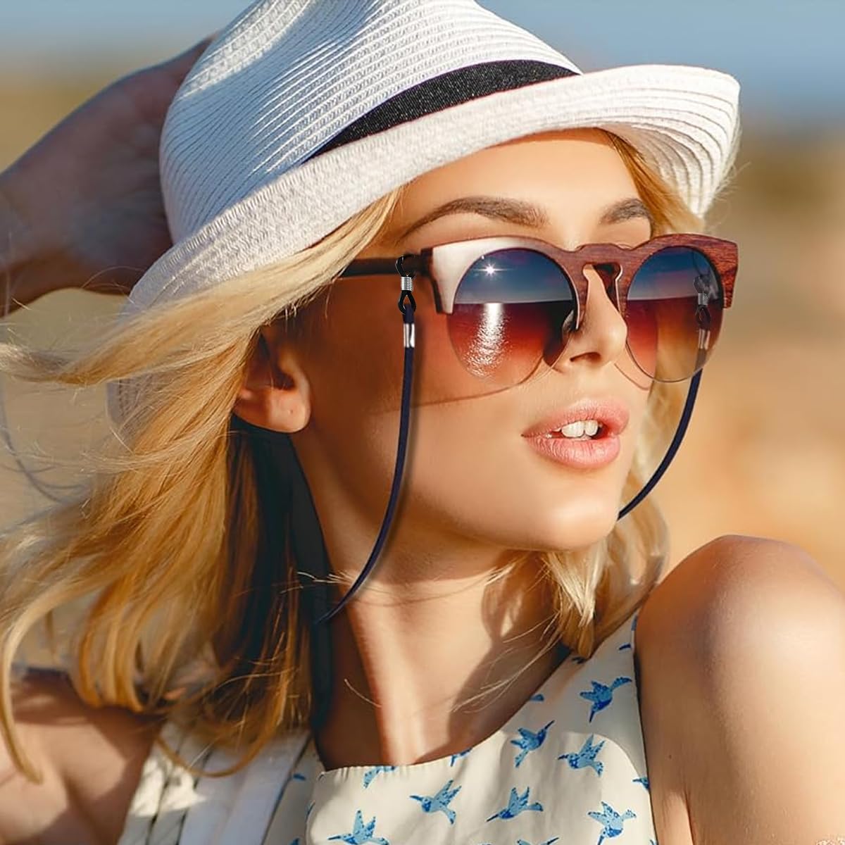 Zibuyu Specs Holder Strap with Non Slip Ergonomic Fit 9PCS 27.56 in Suede for Adults & Kids