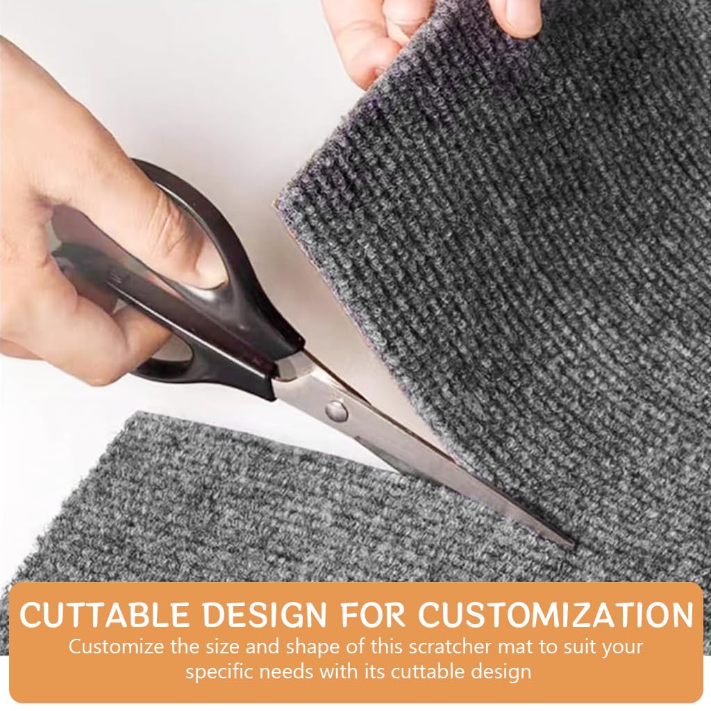 Qpets Cat Scratch Pad for Wall and Floor Furniture Protection 30x100cm Grey 3pcs