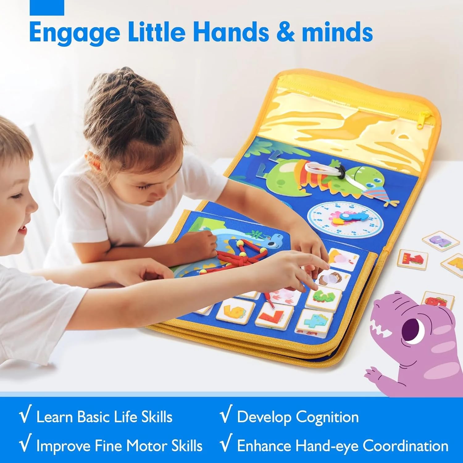 PATPAT Toddler Busy Board for 1–4 Year Olds with Solar Planet Theme and Handbag Design | Montessori Educational Toy