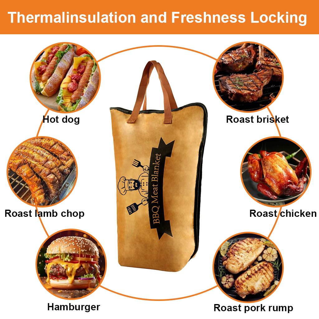 HASTHIP BBQ Meat Insulation Bag for Barbecue and Grilled Foods 15x21 in featuring 4 Layer Thermal Design