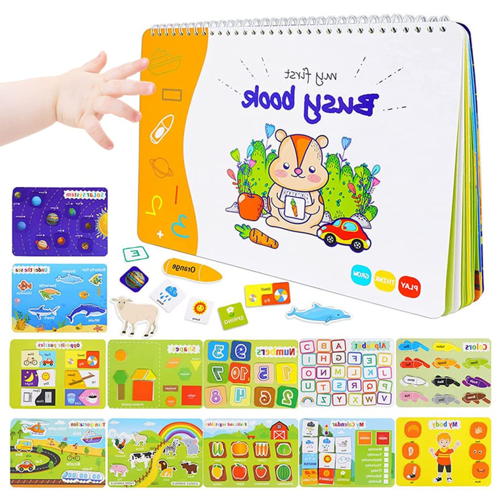 SNOWIE SOFT Montessori Busy Book for Toddlers 1–3 with 12 Learning Themes | Educational Toy