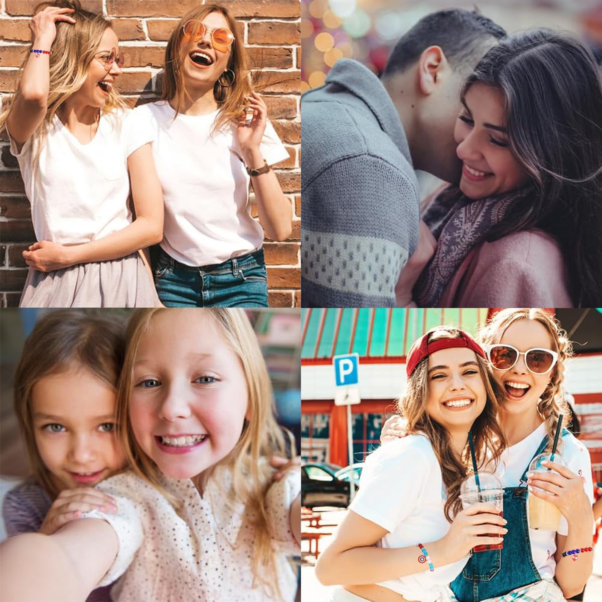 SANNIDHI Friendship Bracelet for Girls featuring Magnetic Heart Charm with 8mm Opal Beads | Kawaii Hello Kitty Gift for Friends