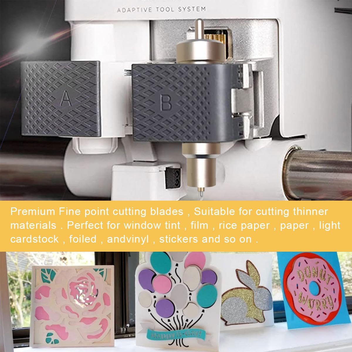 Serplex Fine Point Blades 10 Pack for Cricut Maker and Explore Air Cutting Machines | German Carbide Precision