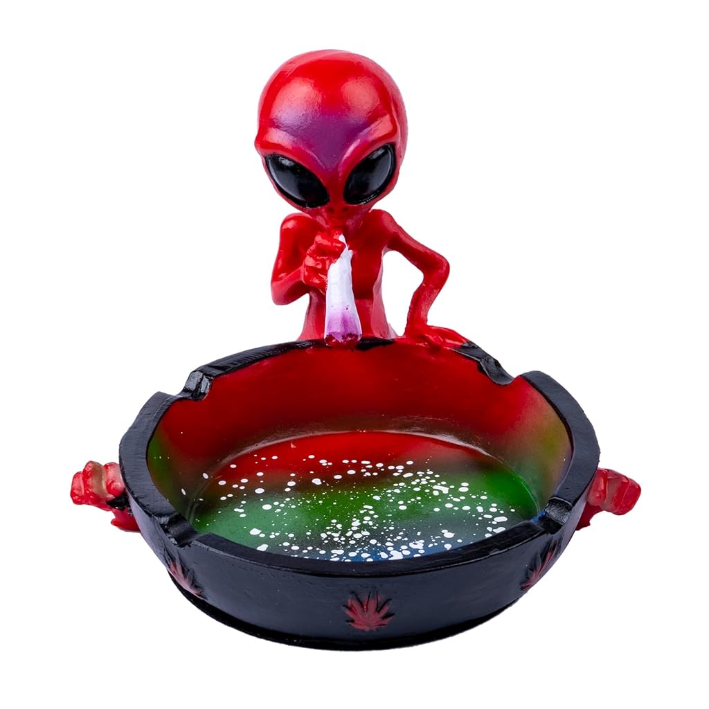 HASTHIP® Alien ashtray home courtyard decoration-Red