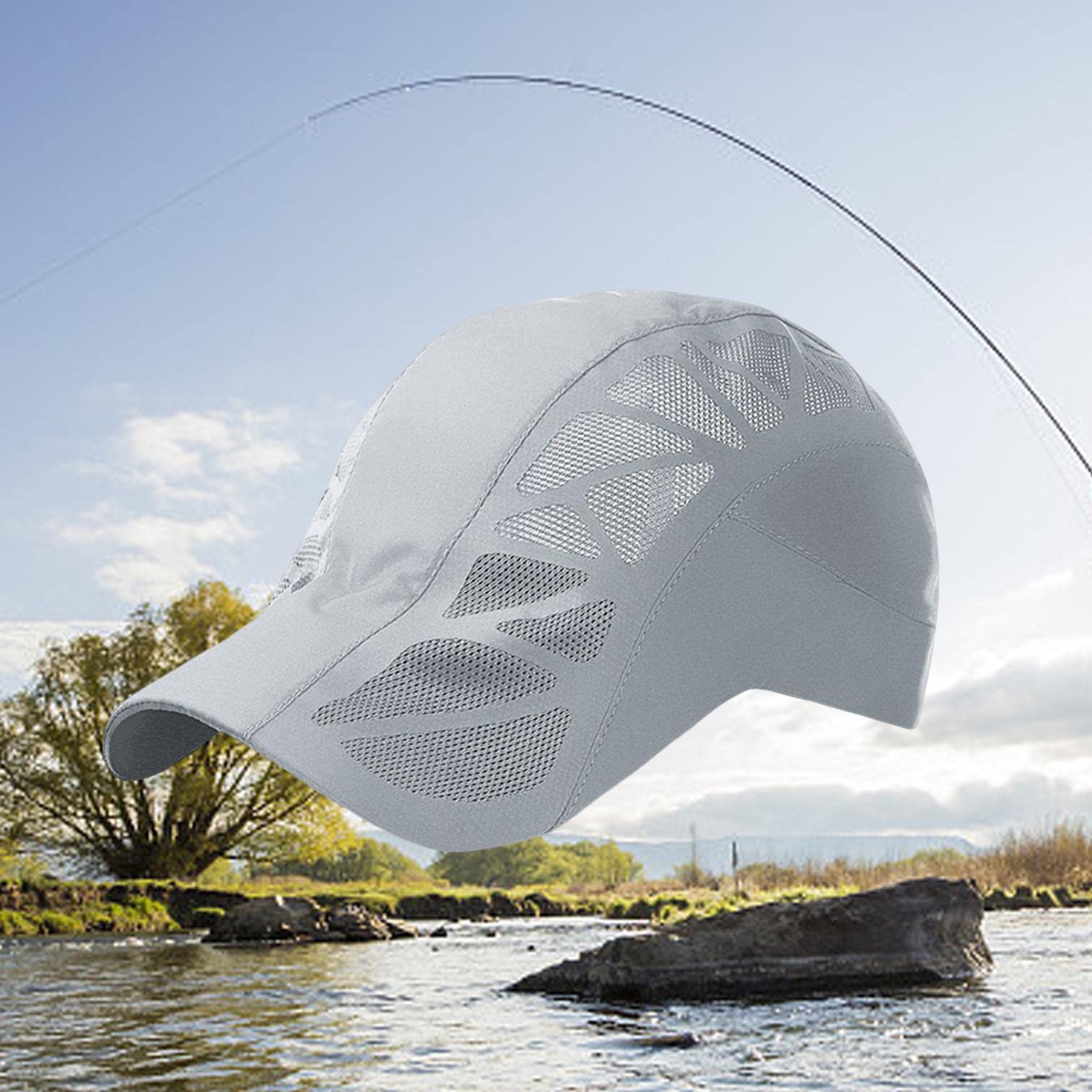 Venzina Baseball Cap for Outdoor Use with Breathable Mesh Design 56-60cm Grey | Adjustable Fit