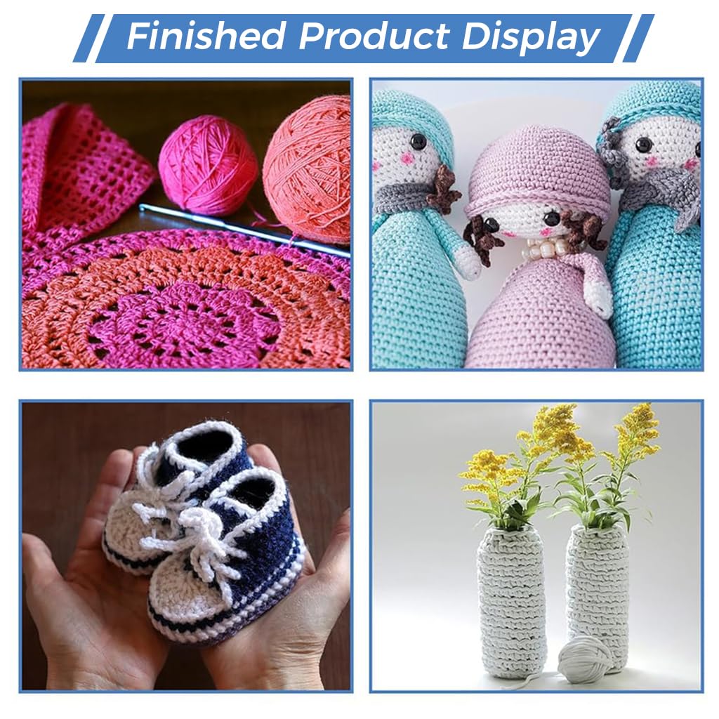 HASTHIP Crochet Hooks Set for DIY Projects with 80 Accessories and Ergonomic Handles | 0.5–10mm Aluminum Hooks in Storage Bag