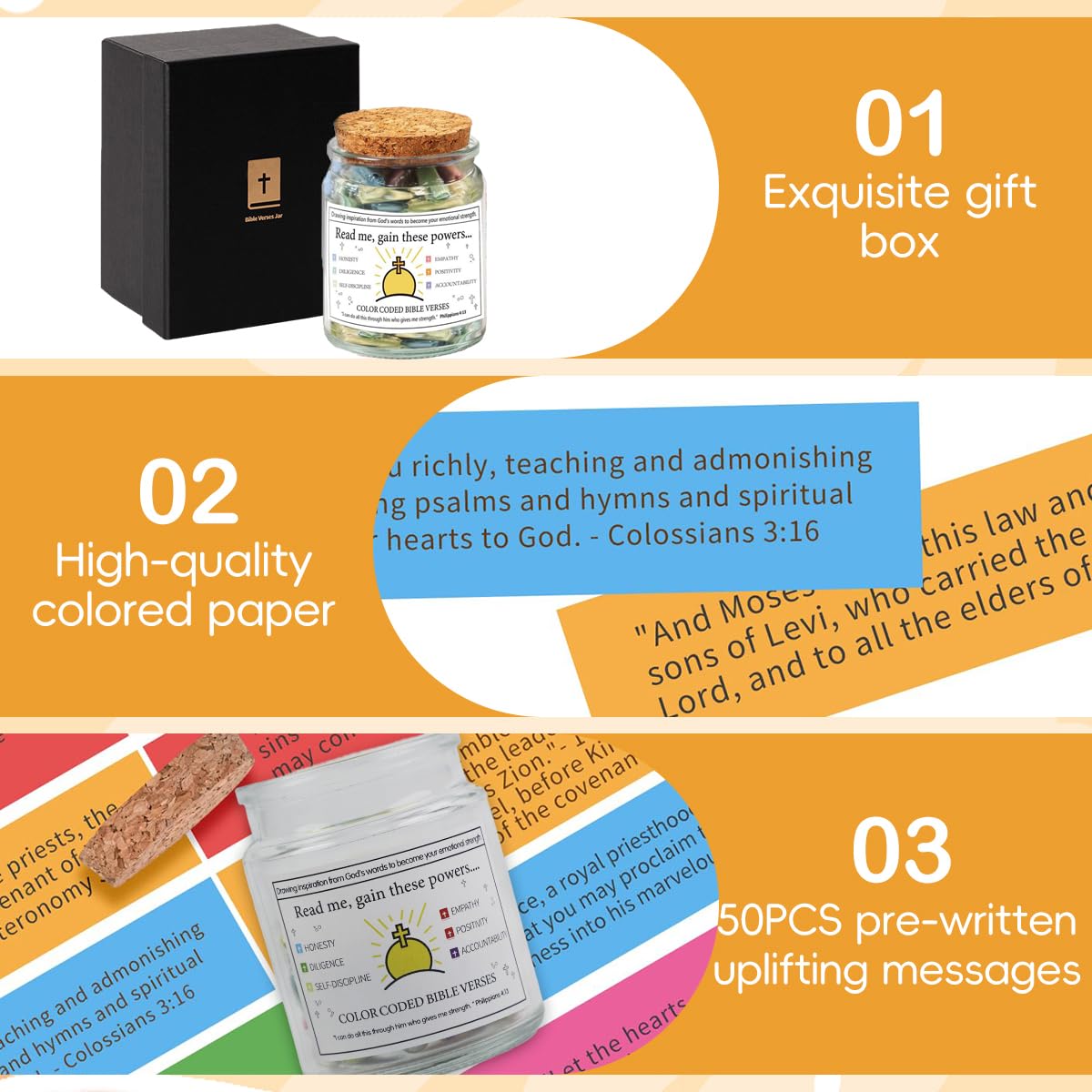 HASTHIP® Positive Affirmations Messages in a Bottle, Gifts for Women and Men.Motivational Gift,Valentines Day Gifts