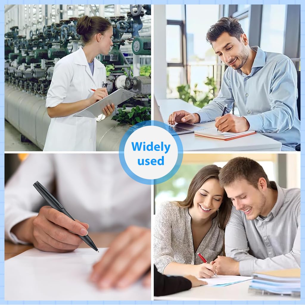 Climberty Ball Pen Refills for Office and School Writing, 24 Pack 1.0mm Blue Ink | Metal Tube