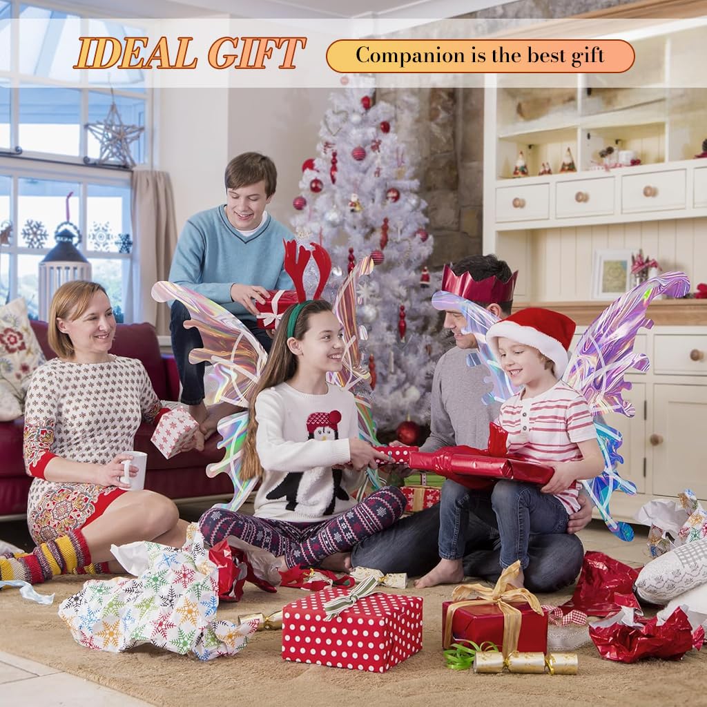 PATPAT Light Up Fairy Butterfly Wings for Parties with Flapping Motion and Music | Girls Costume Accessory