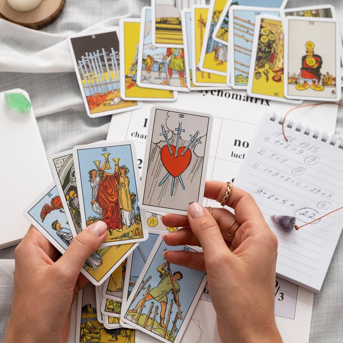 PATPAT Tarot Card Deck Set for Beginners with 78 Cards and Guidebook | Retro Illustration