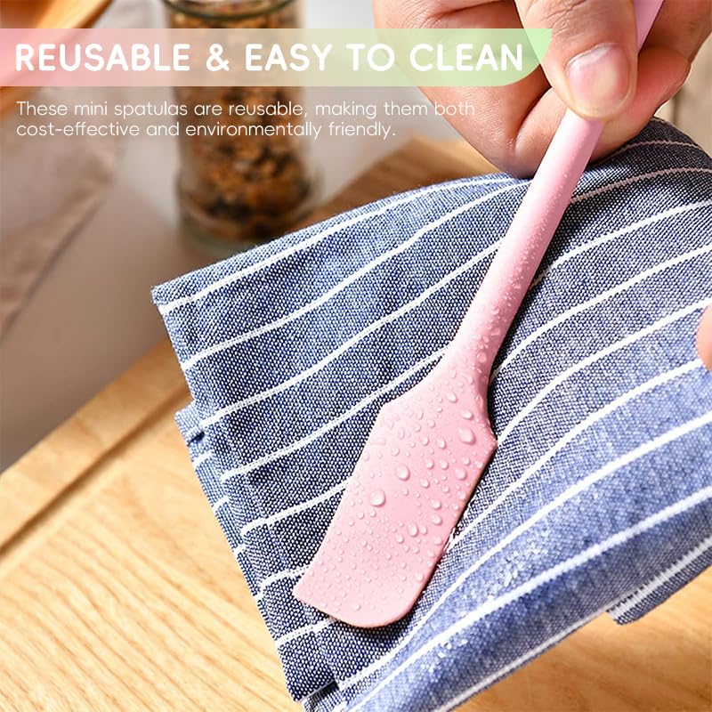 Supvox Kitchen Spatula Set 4Pcs for Baking with Dual‑Head Design and BPA‑Free Silicone 10 in | 4 Color Options