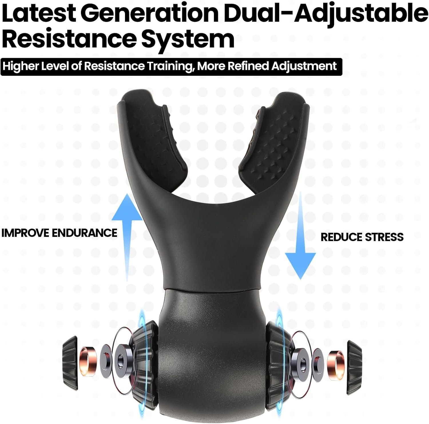 Proberos Breathing Trainer for Lung Exercise and Fitness with Dual Resistance Knobs | Black