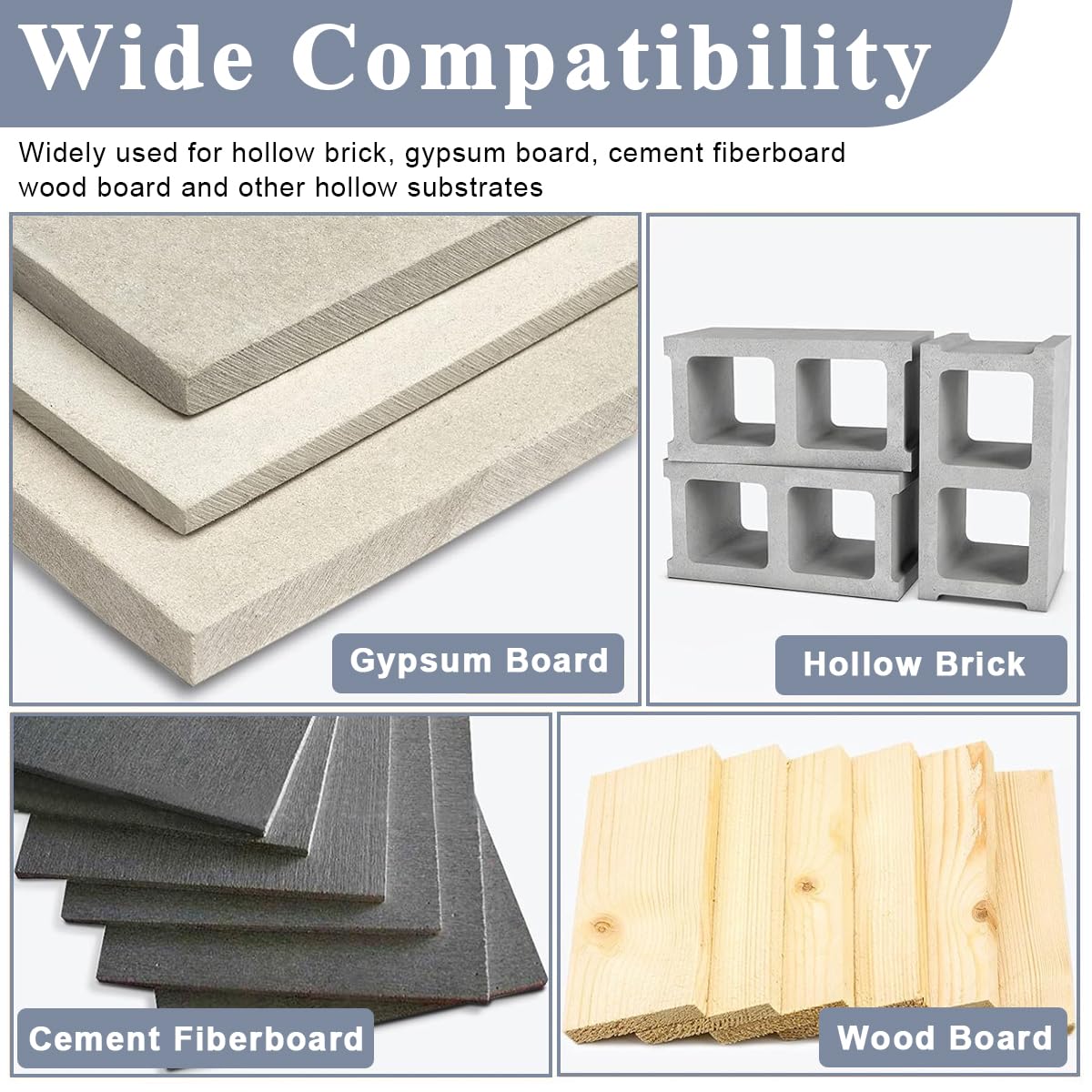 Serplex Butterfly Anchors Toggle Bolts for Drywall with Spring Wing Toggle | 24Pcs Carbon Steel Set