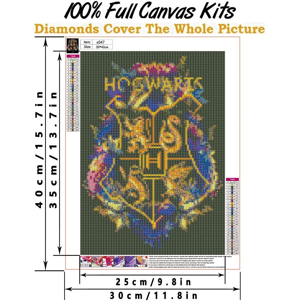 ELEPHANTBOAT Diamond Painting Kit for Home Wall Decor with 12x16 in Canvas | Full Drill 5D DIY Art for Adults and Kids