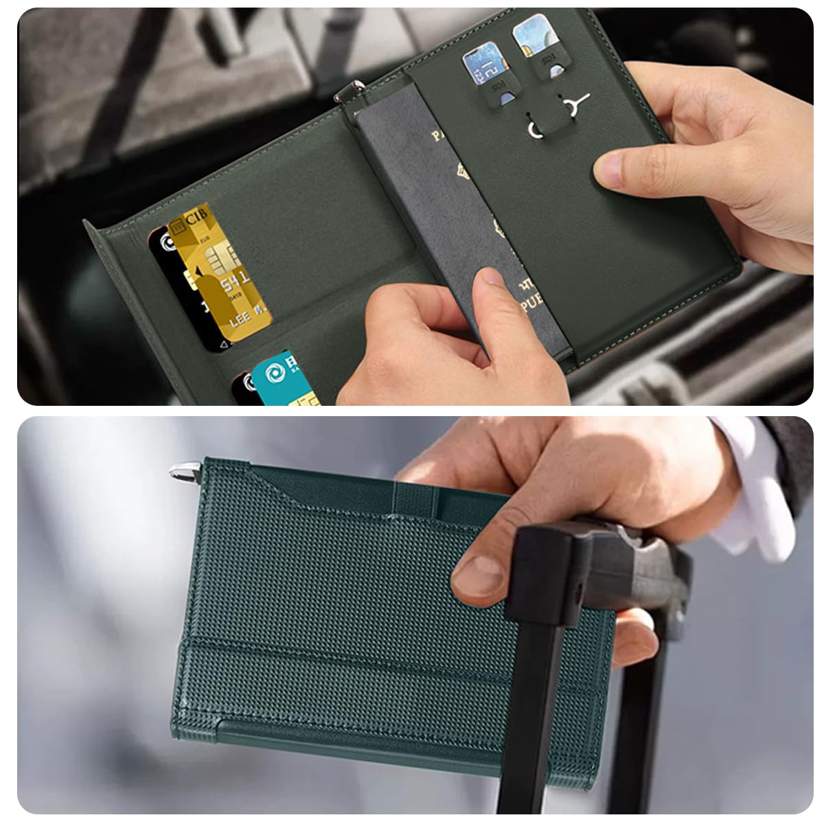 Zibuyu Passport Cover for Travel with RFID Blocking and Magnetic Closure | PU Leather Holder for Men