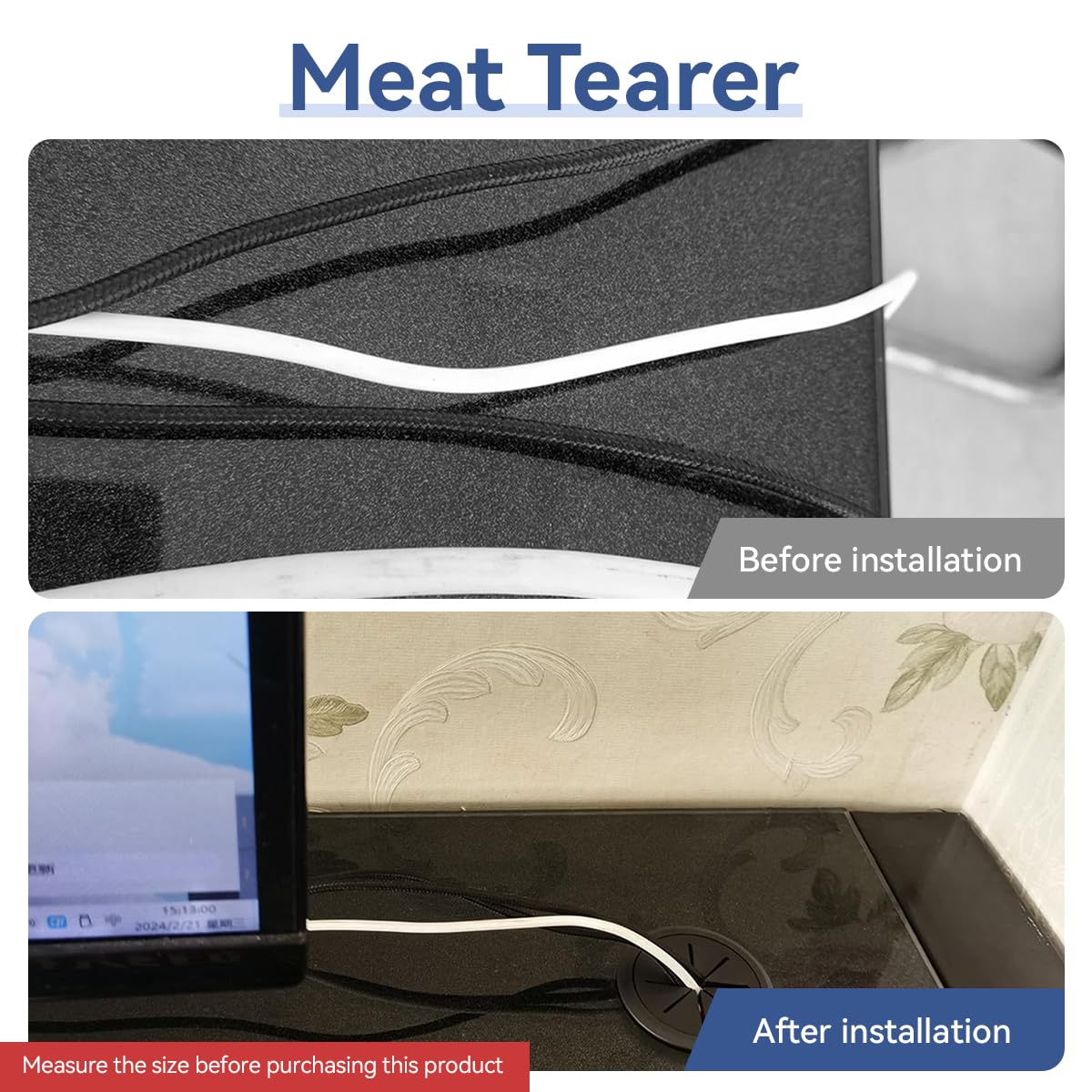 Serplex Desk Grommet 18PCS for Office Cable Management with Flexible Rubber Slots | 2 Inch