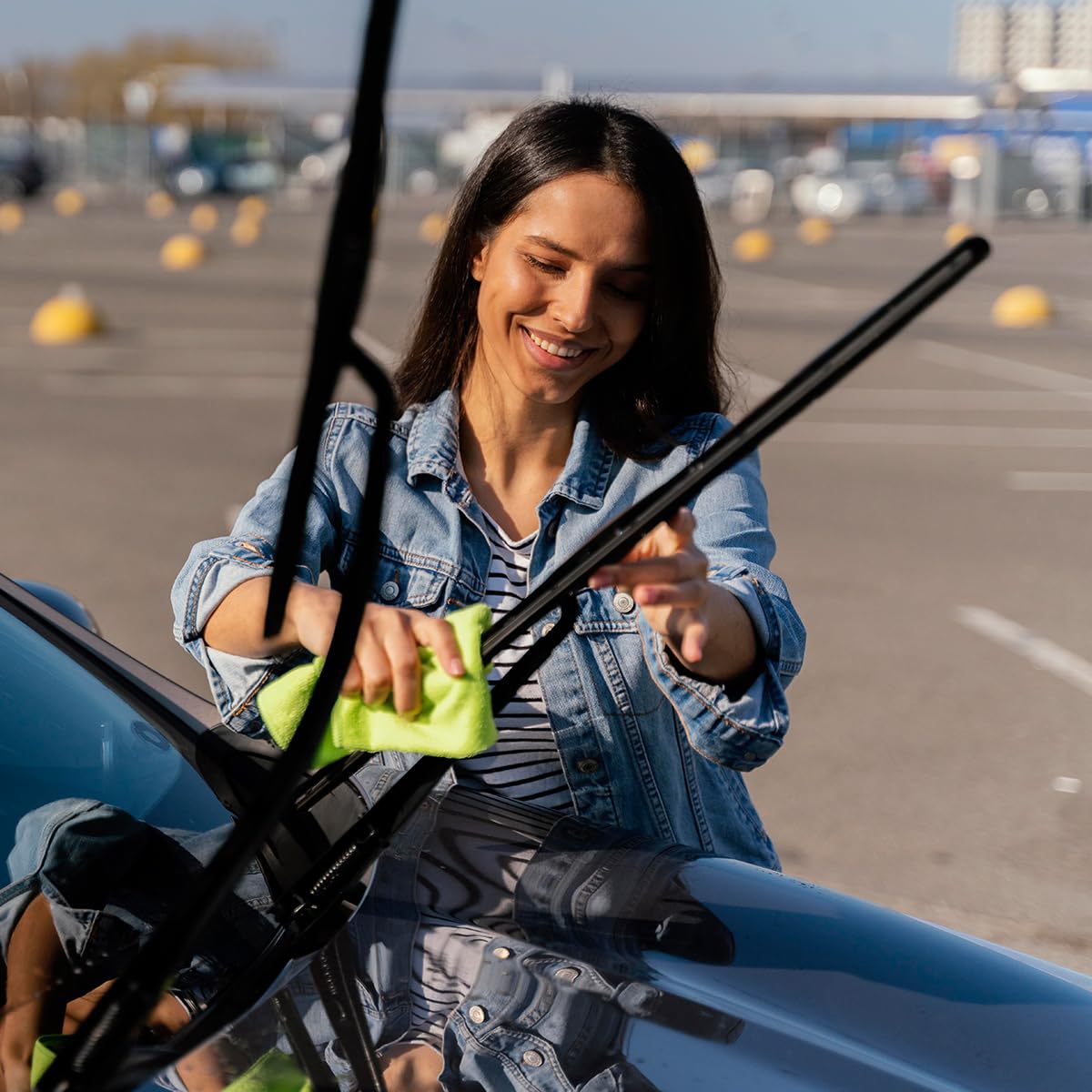 STHIRA Car Wiper Blade for Windshield Cleaning featuring 24 Inch Frameless Silicone Design