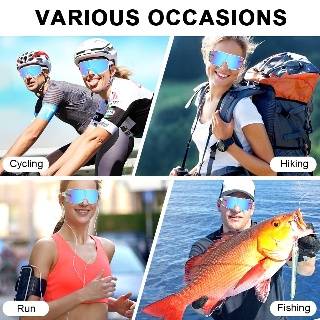 PROBEROS Cycling Sunglasses for Men featuring Polarized UV400 Lenses and TR-90 Frame | Anti-Glare Outdoor Eyewear