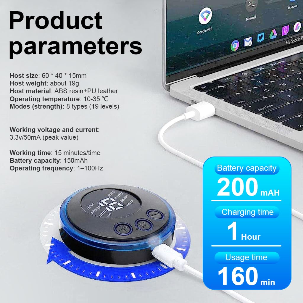 HANNEA EMS Body Massager for Pain Relief with 8 Modes and 19 Strengths | Portable Neck and Shoulder Relaxer