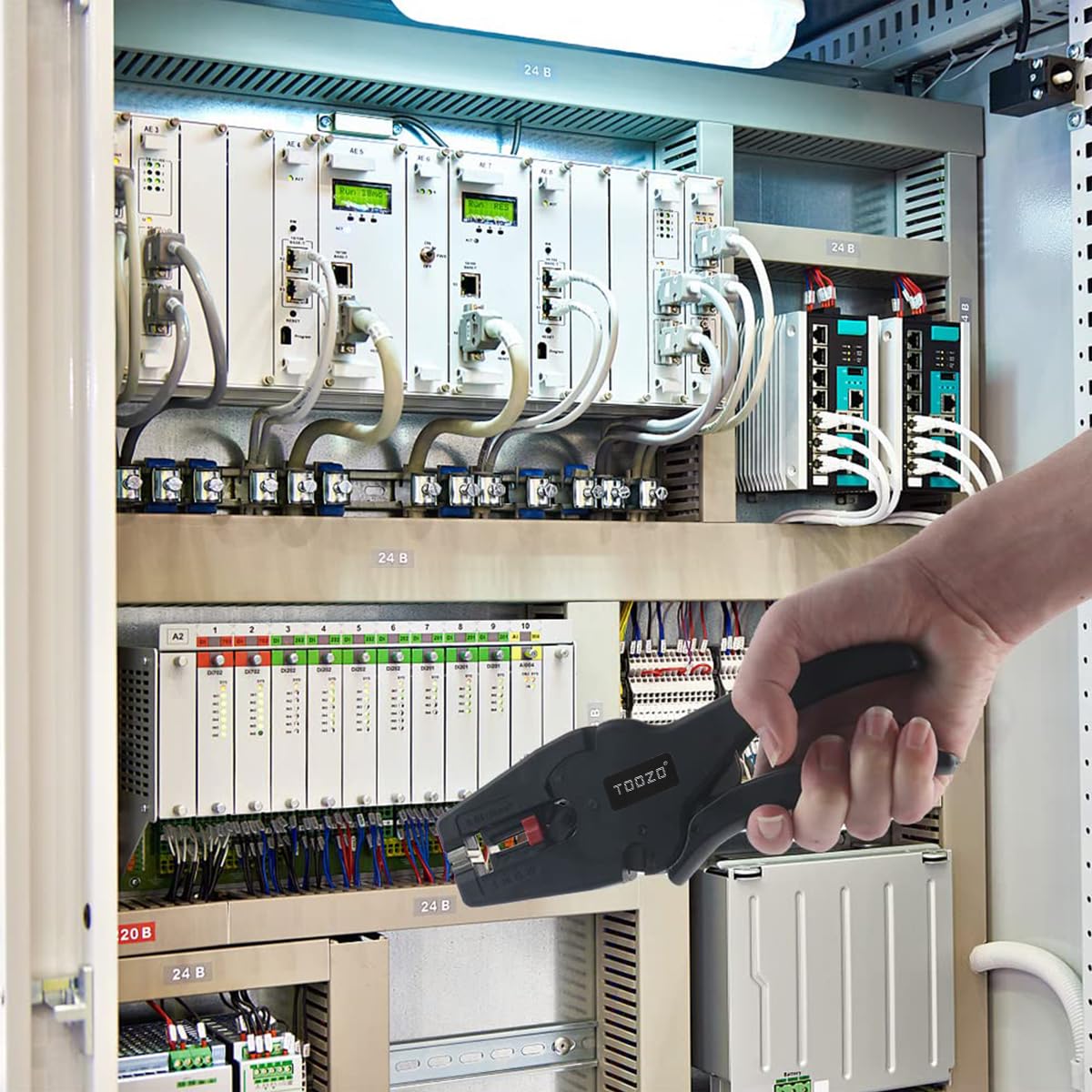 HASTHIP Crimping Tool for Electrical Wire 32 to 7 AWG with Self Adjusting Jaws | DIY Use