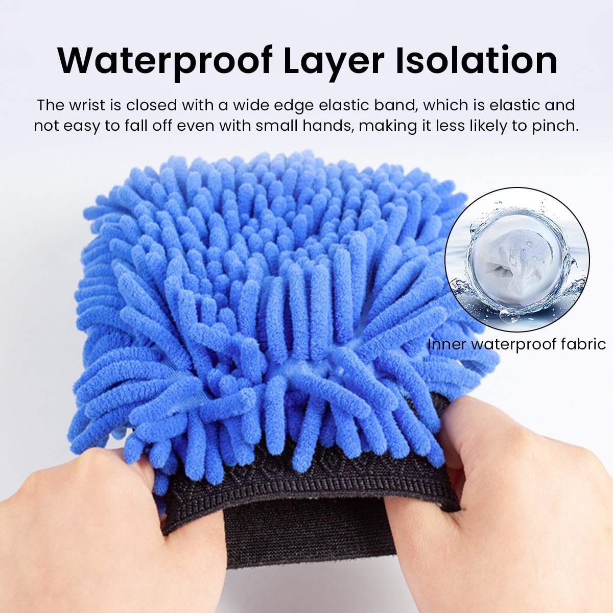 STHIRA Car Wash Gloves 2Pcs for Detailing with Double Sided Design and Chenille Microfiber | Scratch Free Cleaning for Cars and Home