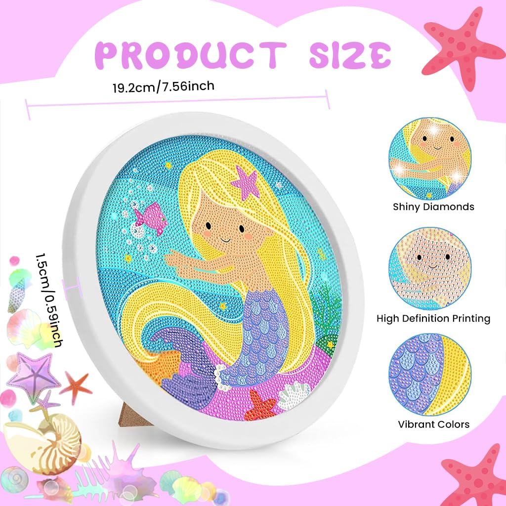 ZIBUYU Diamond Art Painting Kit with Frame 20x20cm Canvas for Kids and Adults | DIY Home Decor Gift