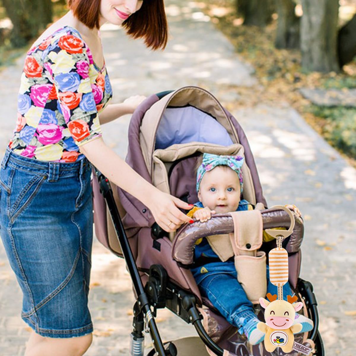 SNOWIE SOFT Baby Toy for Crib and Stroller with Hanging Loop and Sound Deer Plush | 3–18 Months