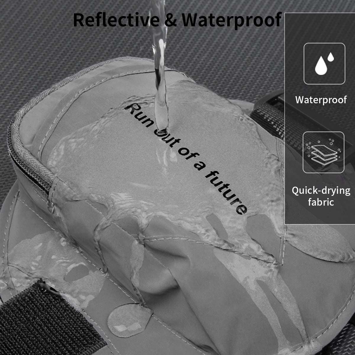 ZORBES Armband for Mobile Phone Running with Waterproof Reflective Fabric and 35 cm Adjustable Anti‑Slip Strap | Fits 6.8 in Phones 2 PCS