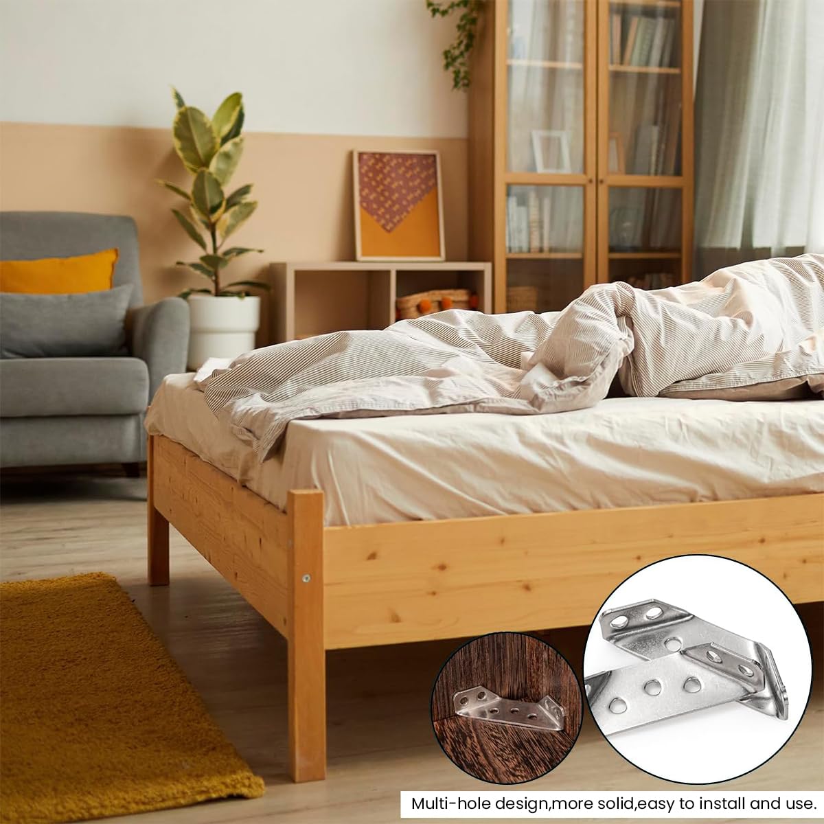 Serplex Shelf Brackets for Furniture Connecting with 280 pcs Set featuring Multi Hole Stainless Steel