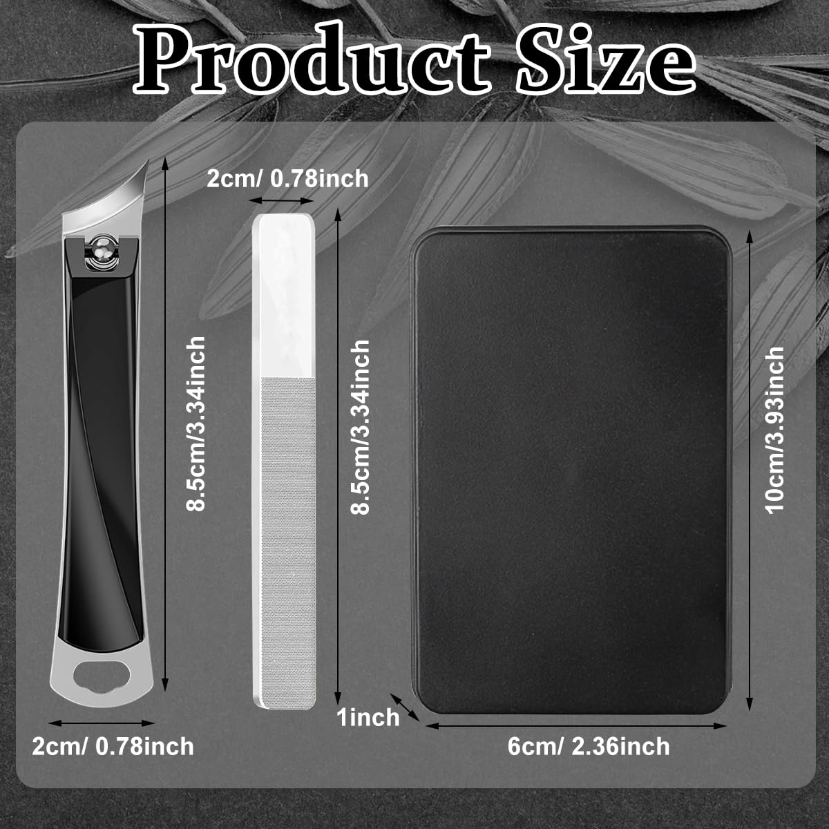 MAYCREATE Nail Clipper Set 4PCS for Fingernails and Toenails with Slanted Blade | Stainless Steel