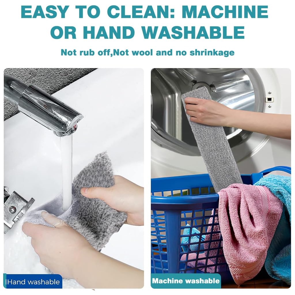 HASTHIP Microfiber Duster Sleeves for Cleaning Wand featuring 40.5 cm Fit & Reusable Covers | Pack of 4