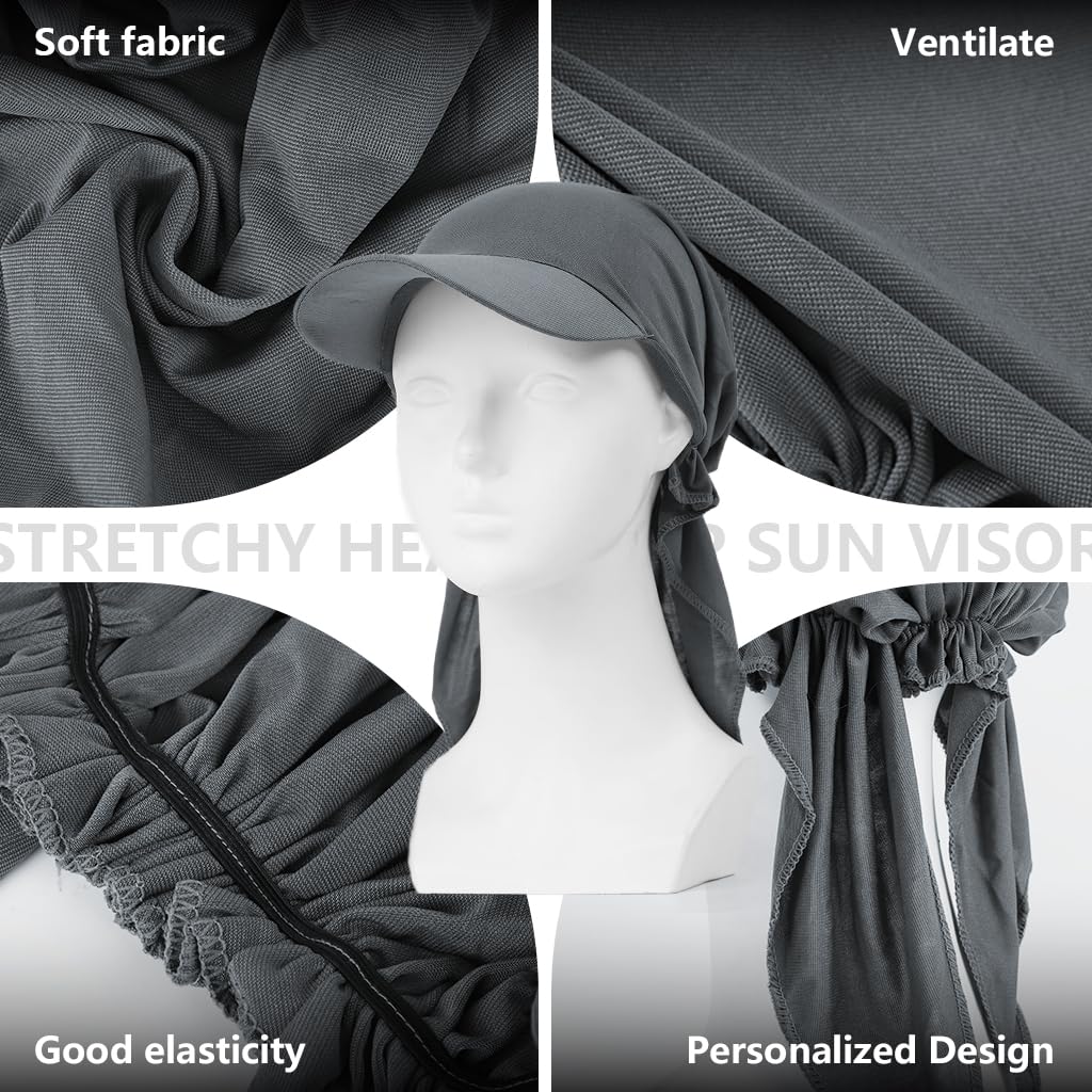 SANNIDHI Skull Cap for Women featuring Stretchy Tie Back Design in Breathable Grey Fabric
