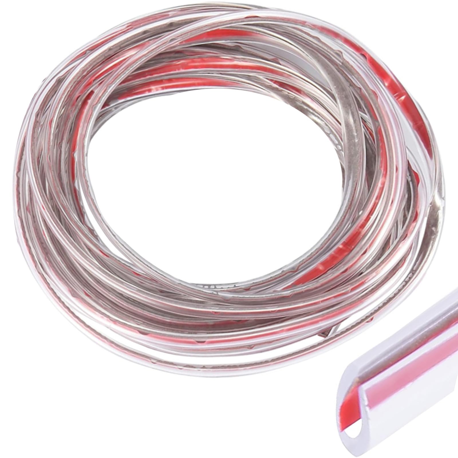 STHIRA® Car Door Seal Protector, 5M Transparent Car Edge Protector Strip U-Shaped car Protection Door Edge Protector, Fit for SUV Sedan