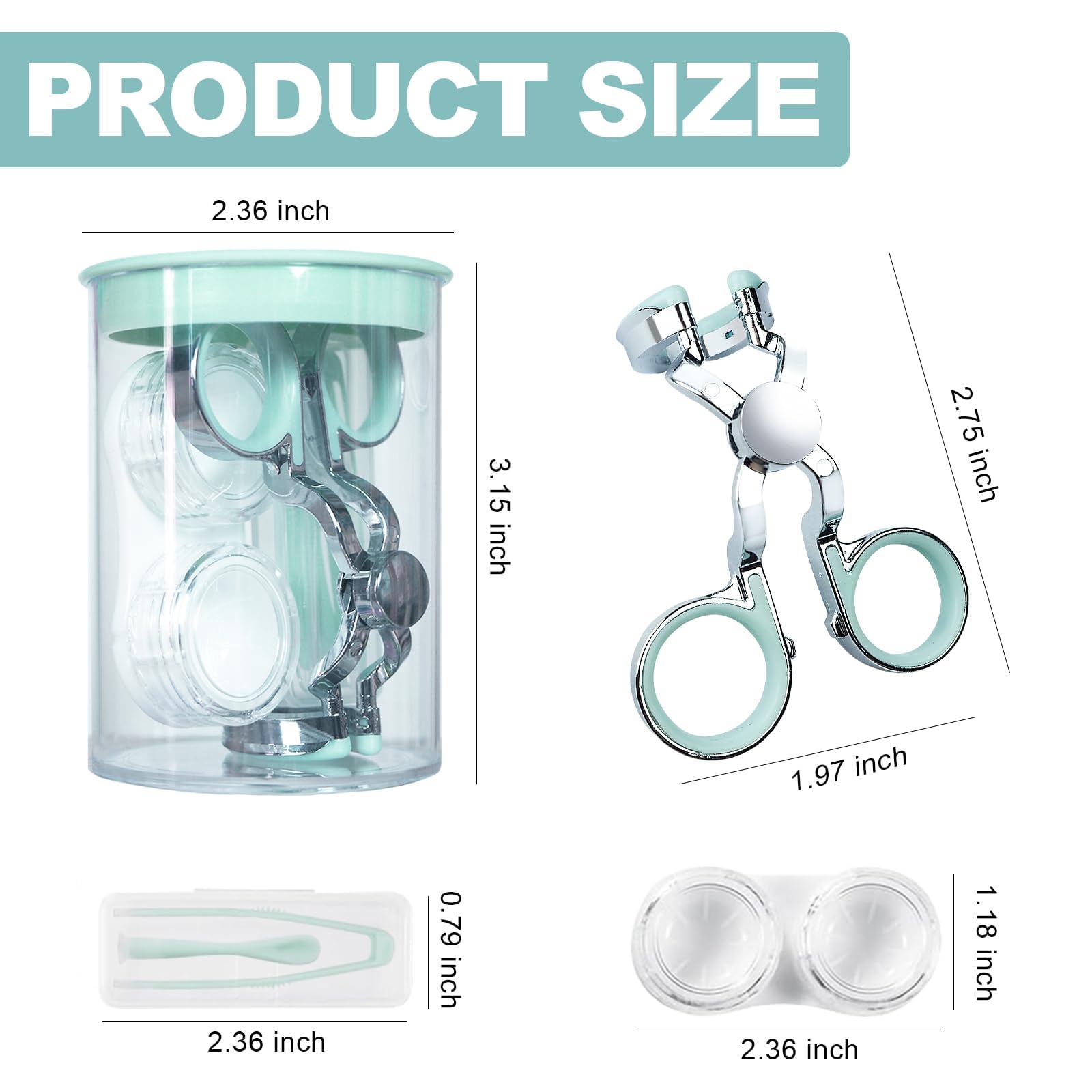 MAYCREATE Contact Lens Remover Tool for Travel with Silicone Strips and ABS Material | Hygienic Eye Support