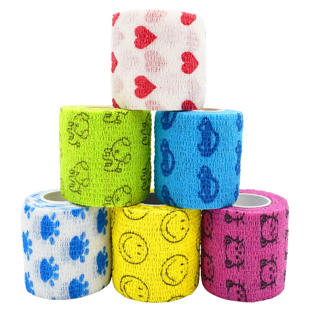 Qpets® Stmandy Vet Tape wrap, wrap Bandage,Adhesive wrap Bandage for The Person or The Pets (cat,Dogs,Horse and Other Animal) who was injure or Have Wounds