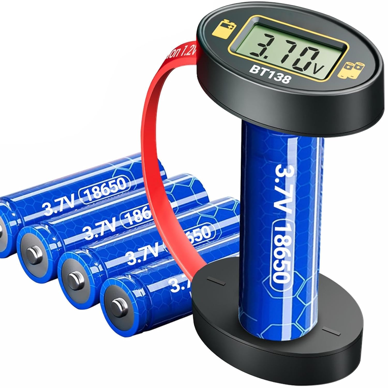 Serplex Magnetic Battery Tester with LCD Display for AA C D 9V | 1.2–4.8V Detection