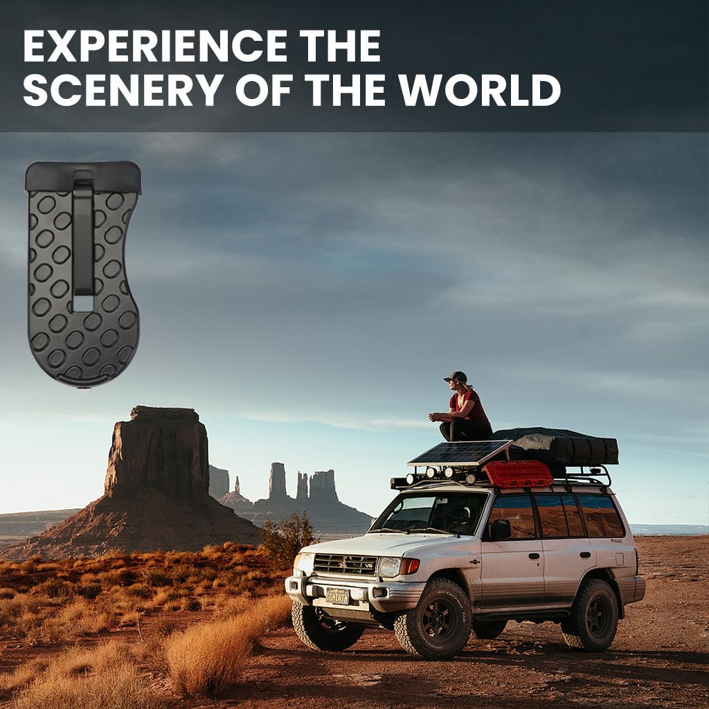 STHIRA Car Door Step for Easy Roof Access featuring Folding Hook and 147×76 mm Platform | Aluminum Alloy Build